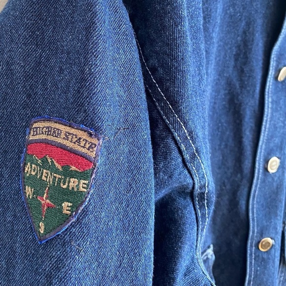 Vintage Barn Jacket Higher State Denim Adventure Jacket 90s Retro - Picture 5 of 8